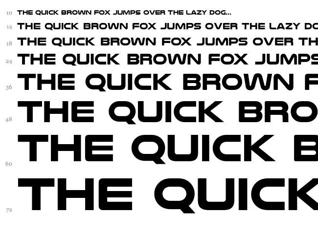 Nulshock font waterfall